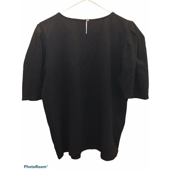 VICI Short Sleeve Blouse Pleated Sleeves GORGEOUS - Picture 3 of 6